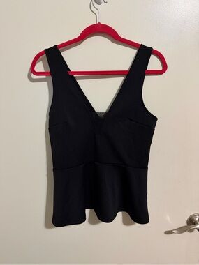 Express Black V-Neck Peplum Camisole